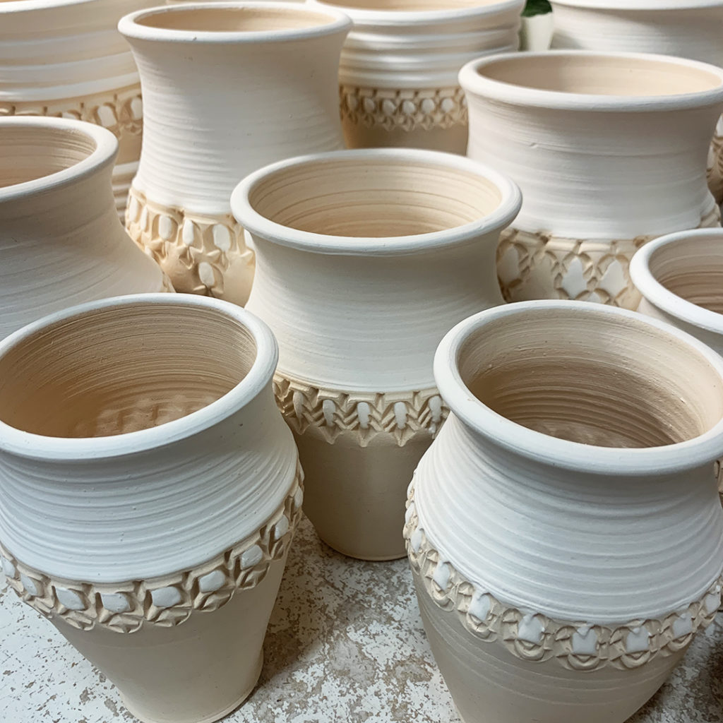 How to Make Clay Bisque Stamps For Adding Texture to Your Pottery 