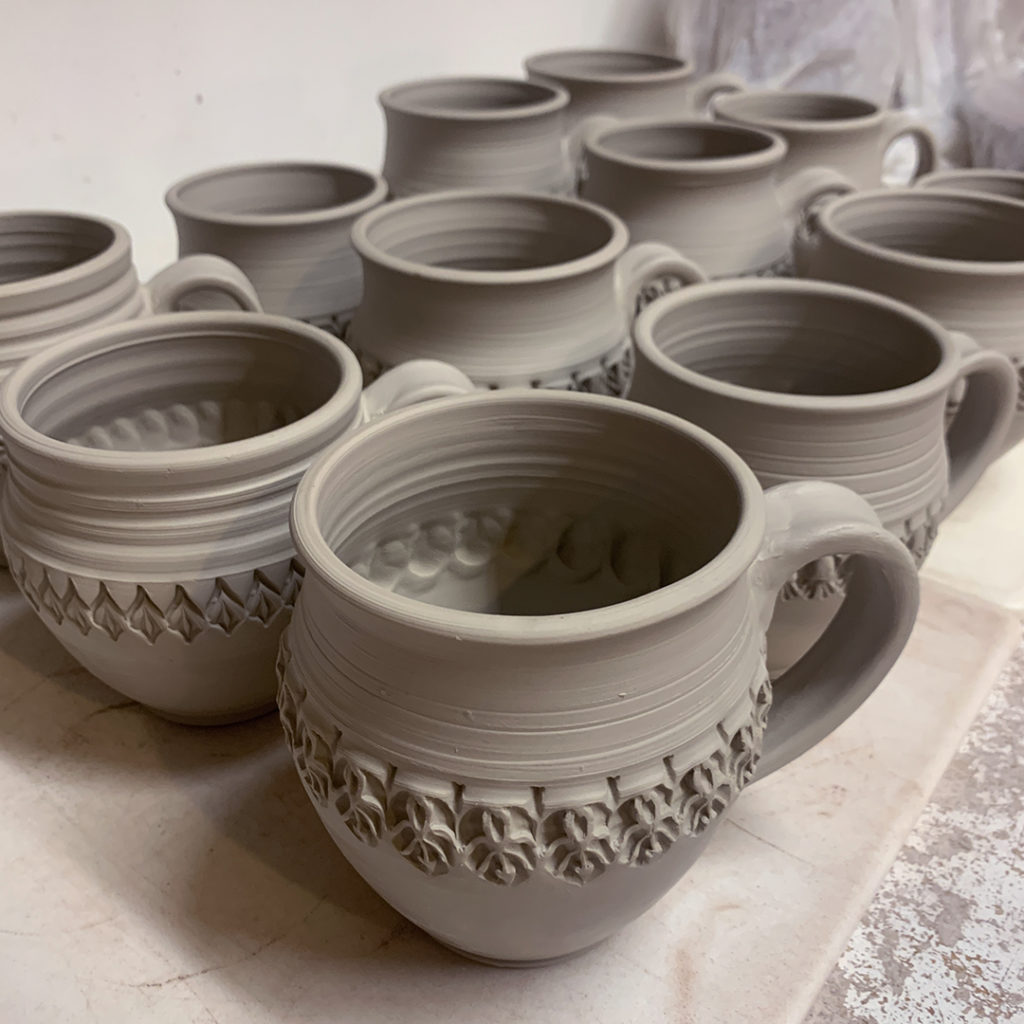 How I Glaze and Tidy up my Pots, Ready for Firing in the Kiln